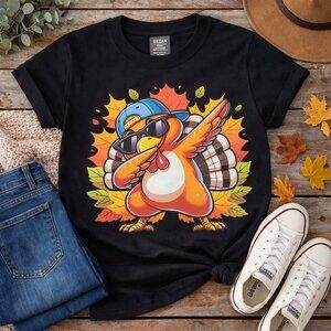 Dabbing Turkey Tee | Youth M | Black